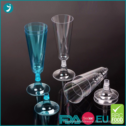 Disposable Plastic Champagne Flutes 5 oz for Party